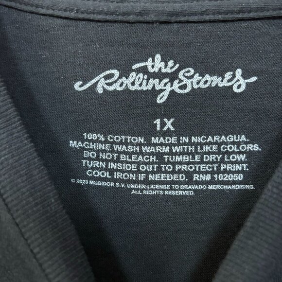 The Rolling Stones Groovy Spellout with Hot Lips Rock Tee 1X - Picture 4 of 4